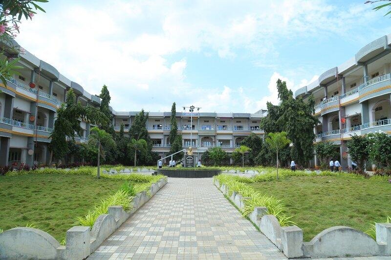 Academic blocks and lawns of the campus